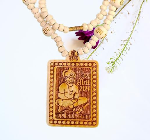 Natural Tulsi Hanuman Locket Mala