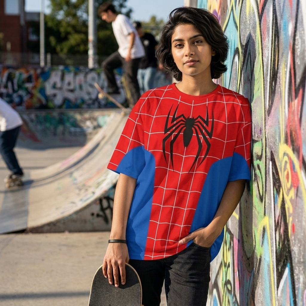 Spiderman themed Oversized TShirt